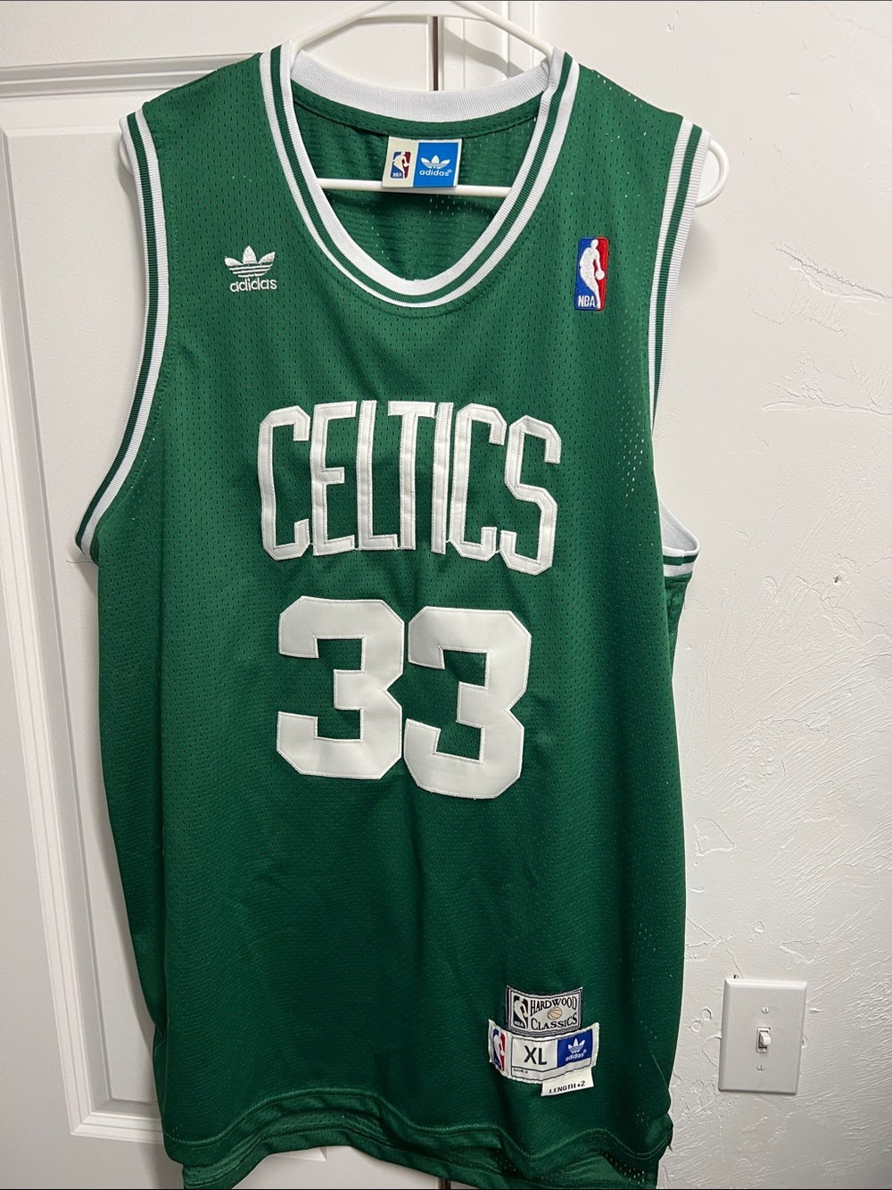 adidas Green Boston Celtics #33 Basketball Jersey